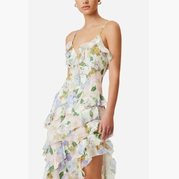 NWT Elliatt Long Ruffle Maxi Dress. - Picture 9 of 11